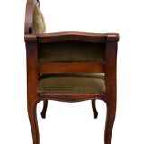 Telephone Sofa Green Velvet Queen Anne style 1960s