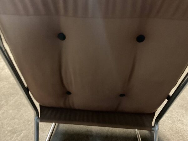 Fauteuil bas velours IKEA vintage