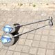 Set of 2 design ball lamps in chromed metal industrial pendant lights 1970