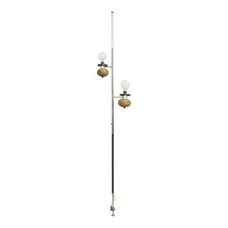 Rare double voltage lamp, cork spheres, Germany 60s