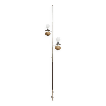 Rare double voltage lamp, cork spheres, Germany 60s