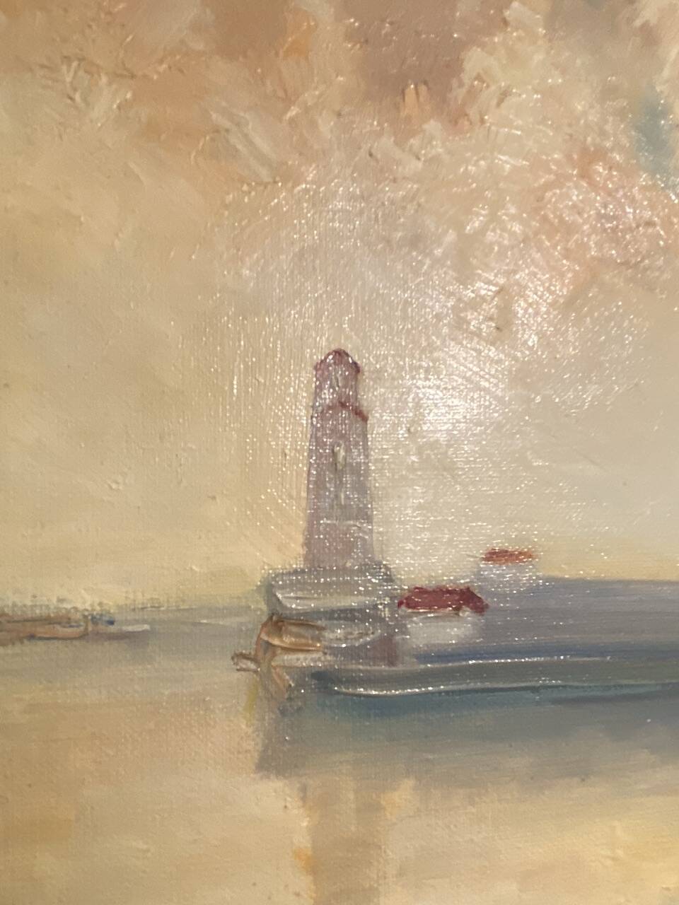 Old painting, Marine signed André Cartayrade (1921-2016)