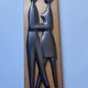 Midcentury Wall Wood Sculpture Lovers, 1970s
