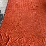 Orange chenille double bed cover