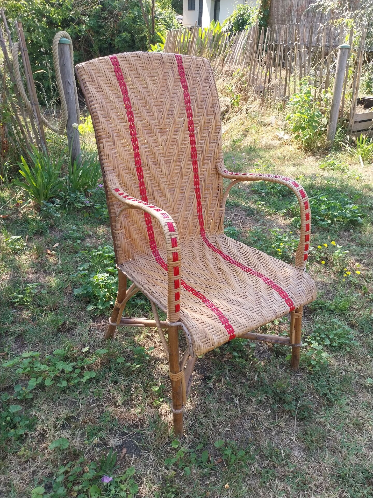 Rattan armchair