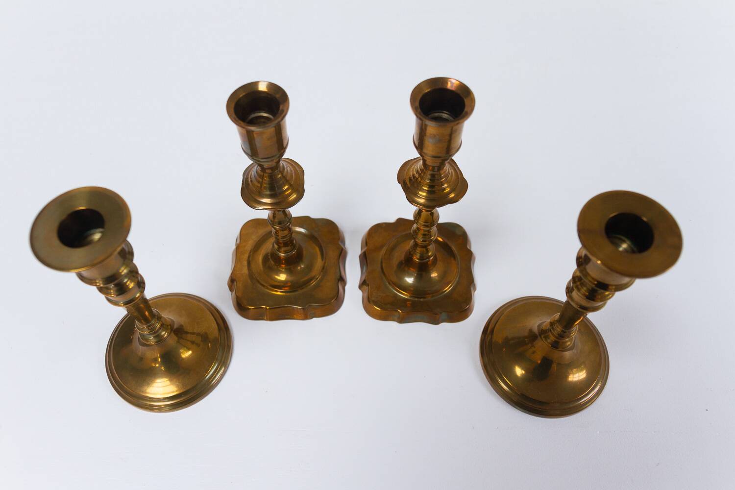 Vintage Danish Malm Candleholders, 1950s, Set of 4