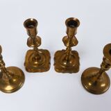 Vintage Danish Malm Candleholders, 1950s, Set of 4