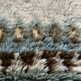 Tapis Rya vintage en laine suédoise, tissé à la main et signé S.L., années 1960