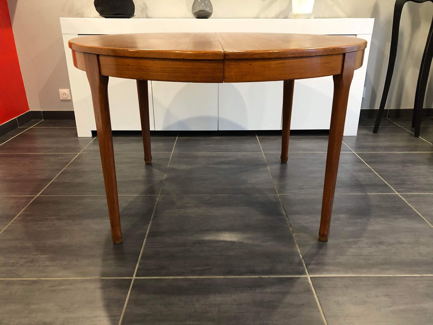 Round table "furniture tv paris" Scandinavian vintage, 1960s