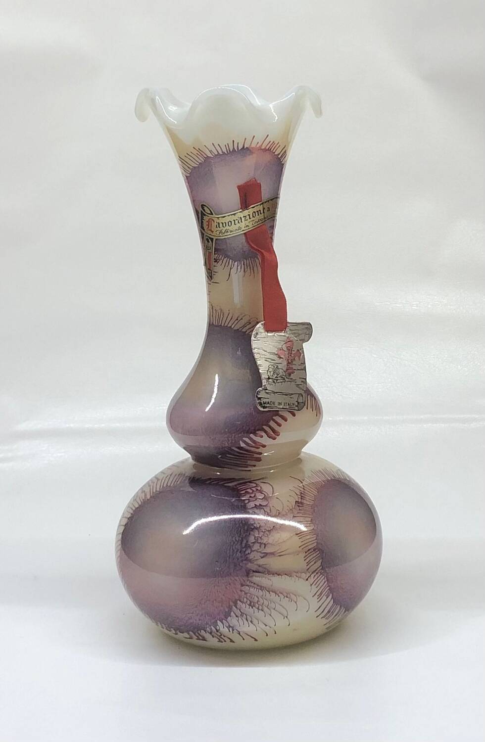 Vase en verre d’opaline soufflé Toscan Stelvia