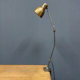 Industria rotterdam clamp lamp with brass shade