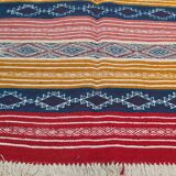 Multicolored handmade Berber kilim carpet 140x95cm