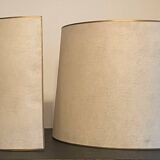 Half-moon lampshade wall lights (pair of)