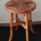 Tabouret vintage en rotin