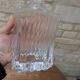 Old square crystal carafe with a stopper, 1 litre.