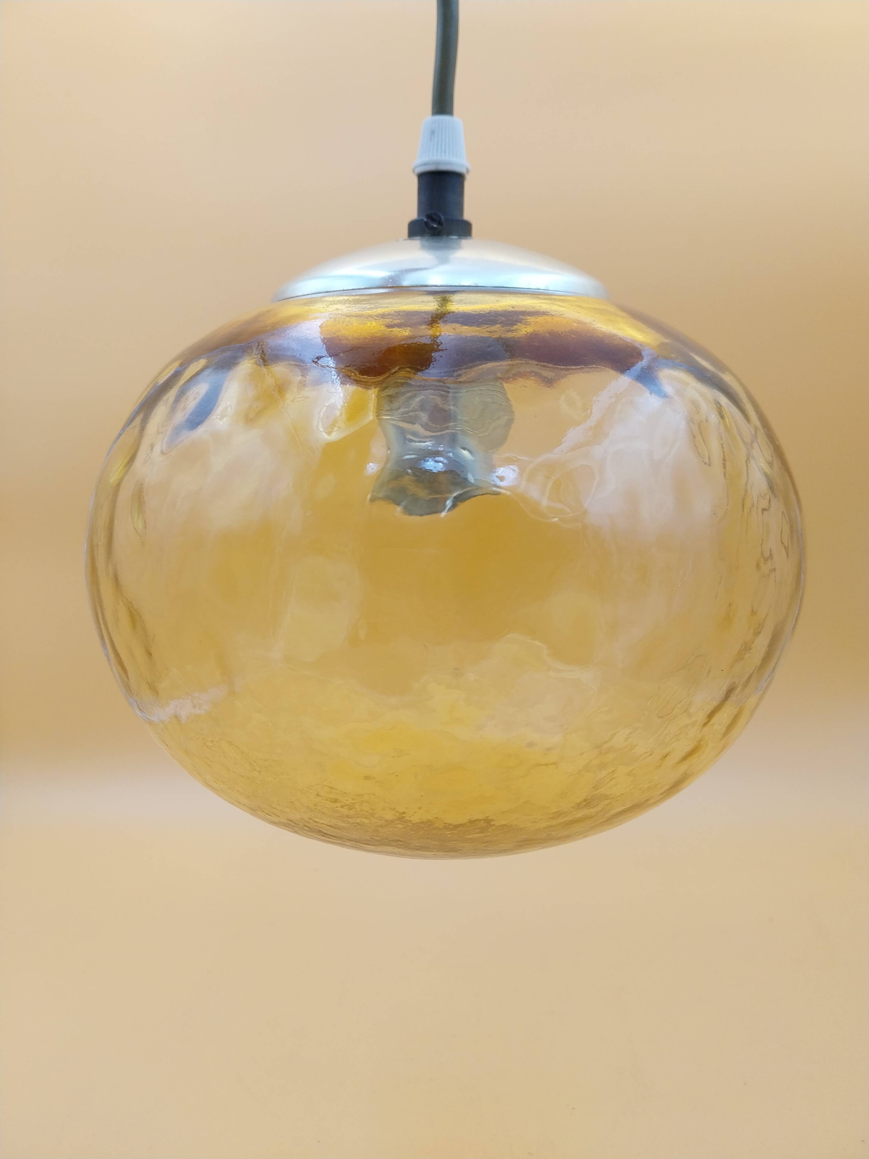 Suspension Parscot Globe amber