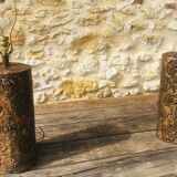 Pair of Brutalist table lamps by Irv Bramberg, 1960s