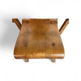 4 x Mid-century brutalist dining chairs, Belgium / 1970s