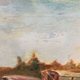 Oil on canvas, gypsy scene, 1970