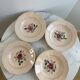 Set of 4 deep plates Sarreguemines Hand-painted