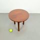 Dutch Art Deco Modernist Round Oak Side Table, 1930s