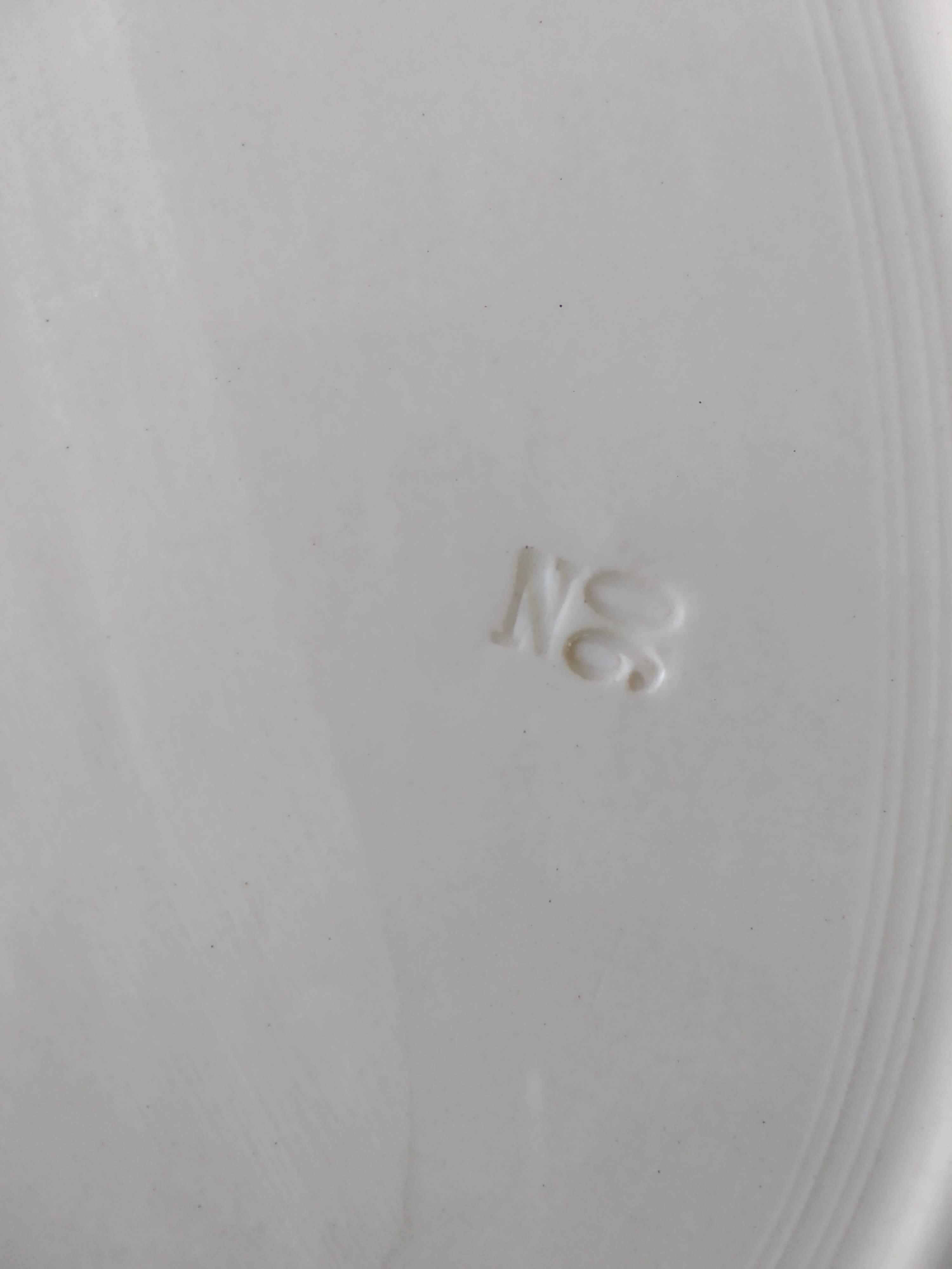 Oval dish Digoin Sarreguemines powder pink