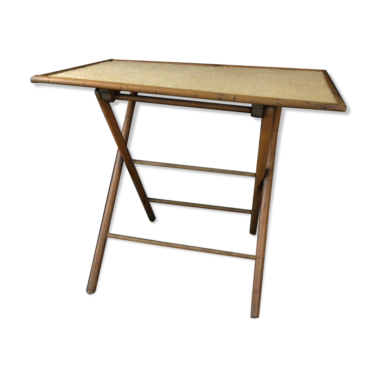 Folding wooden table bamboo way