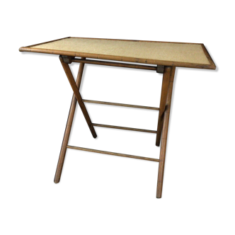 Folding wooden table bamboo way