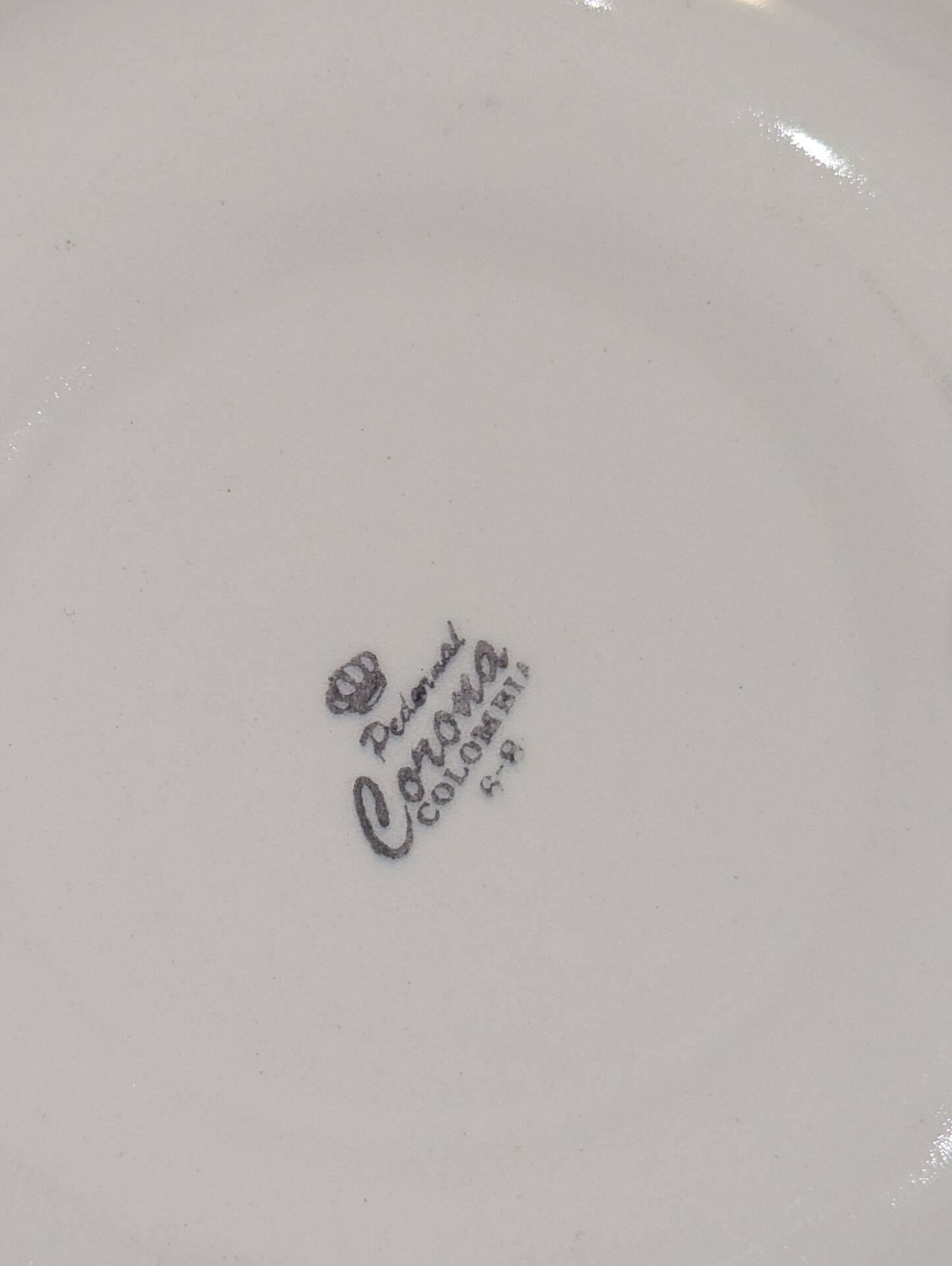7 vintage flat plates in earthenware — Blue daisy decor