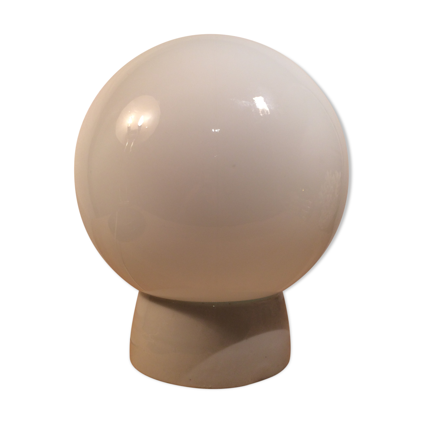 Globe lamp, ceramic and opaline, wall lamp or ceiling lamp