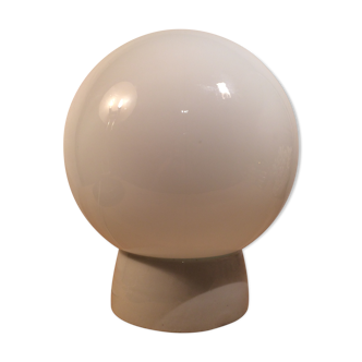 Lampe globe céramique et opaline applique ou plafonnier