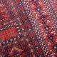 Handmade turkmen hachli vintage rug 142cm x 221cm 1960s