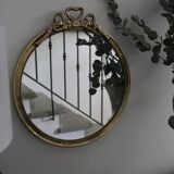 Vintage English brass mirror mid-20th century