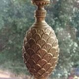 Bronze and marble pineapple lamp, vintage 1960s/70s.