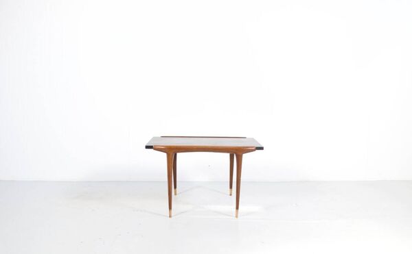 Table basse/d'appoint teck et ardoise années 60'