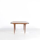 1960s TEAK AND SLATE COFFEE/SIDE TABLE