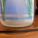 Frosted glass bottle, crocus design, LilLian Vernon
