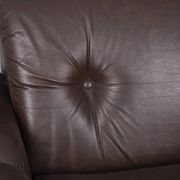 Pair of vintage 1970s brown leather armchairs designed by Ceriotti