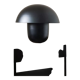 Lampe champignon métal noir