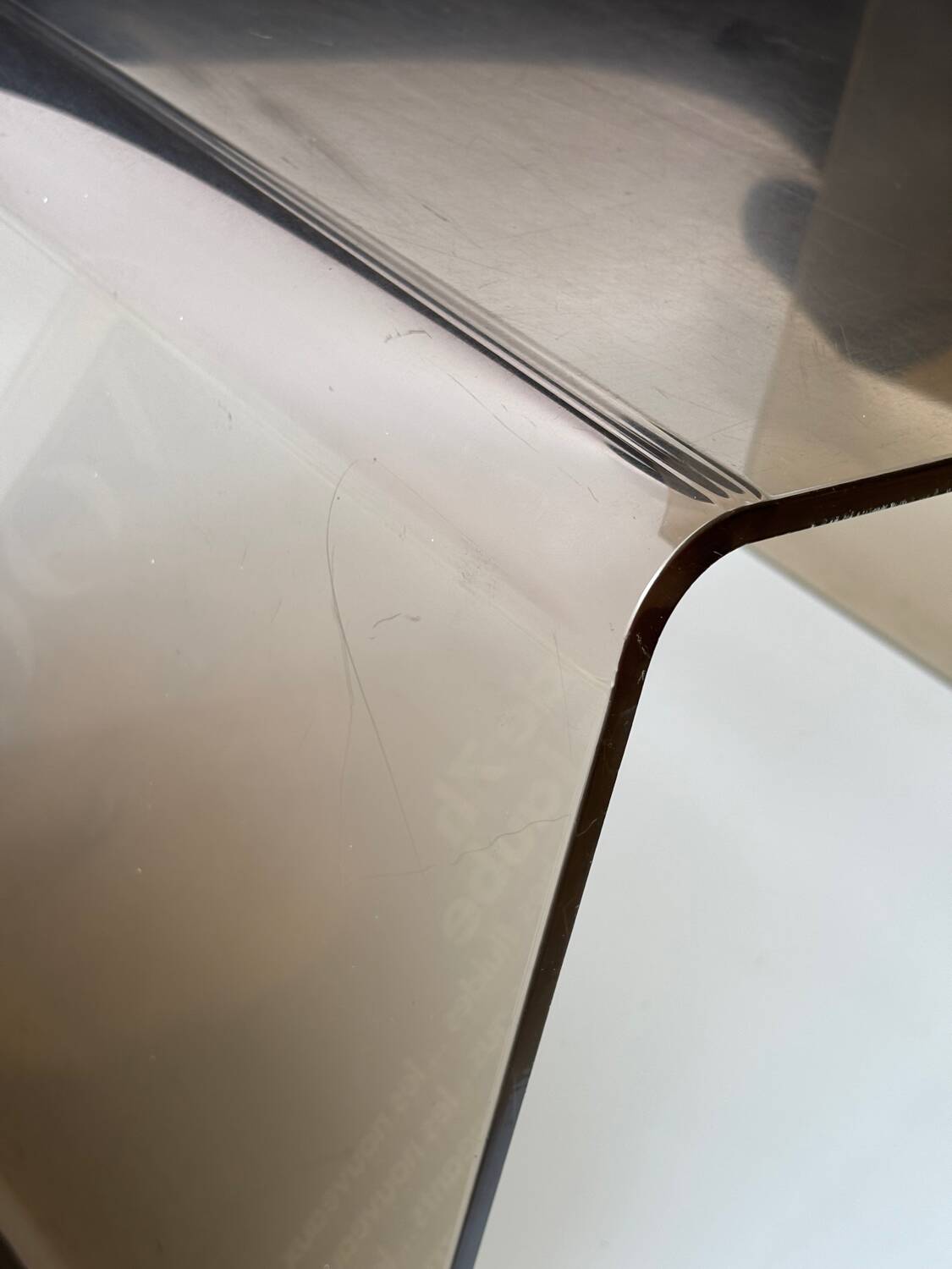 Smoked Plexiglas coffee table, 1970