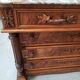 Antique chest of drawers carved in walnut XIX
