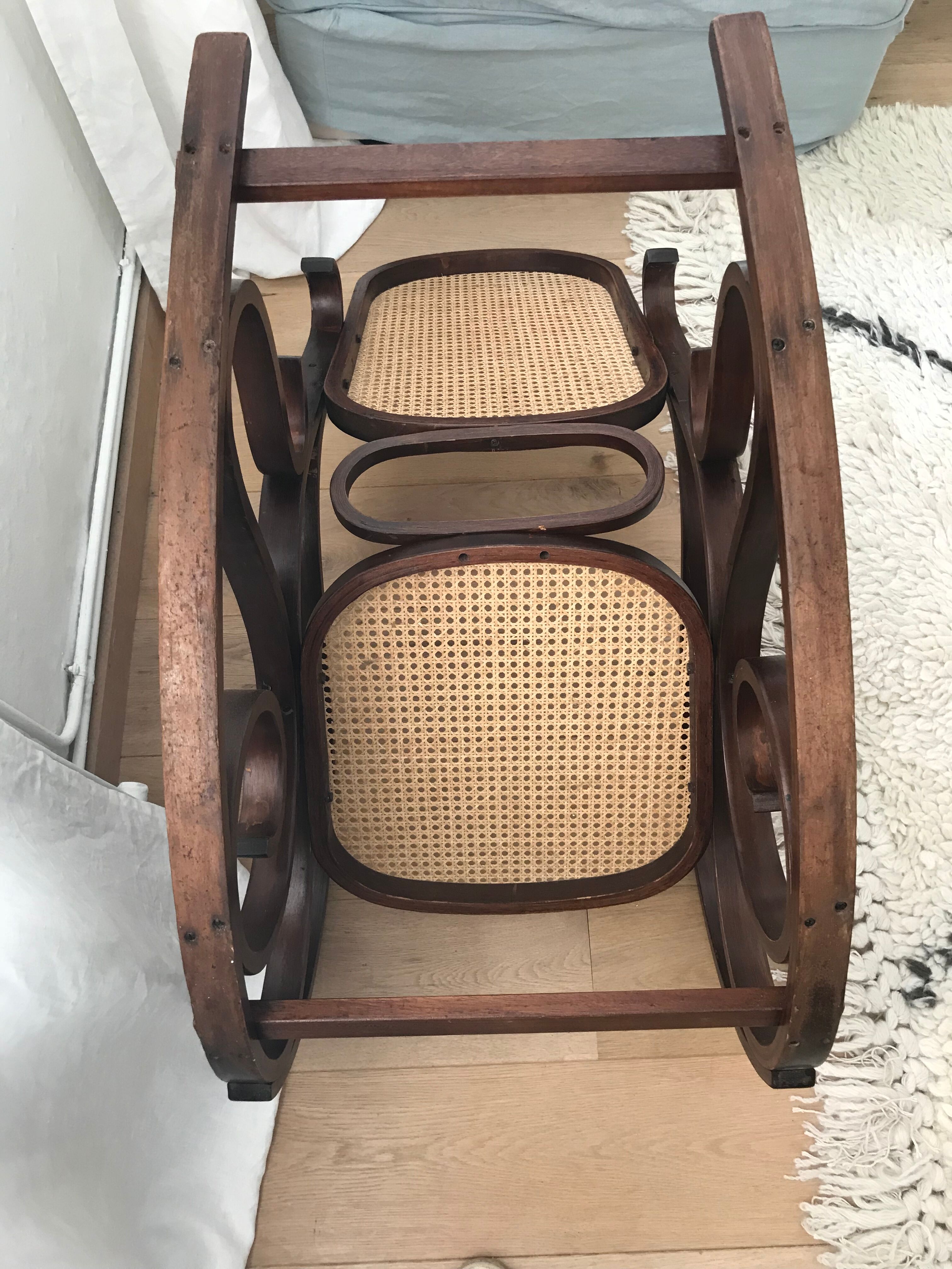 Rocking chair caned