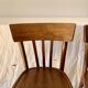 ensemble de 6 chaises bistrot en bois courbé années 50