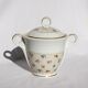 Vintage flower sugar bowl in real hard porcelain sfp
