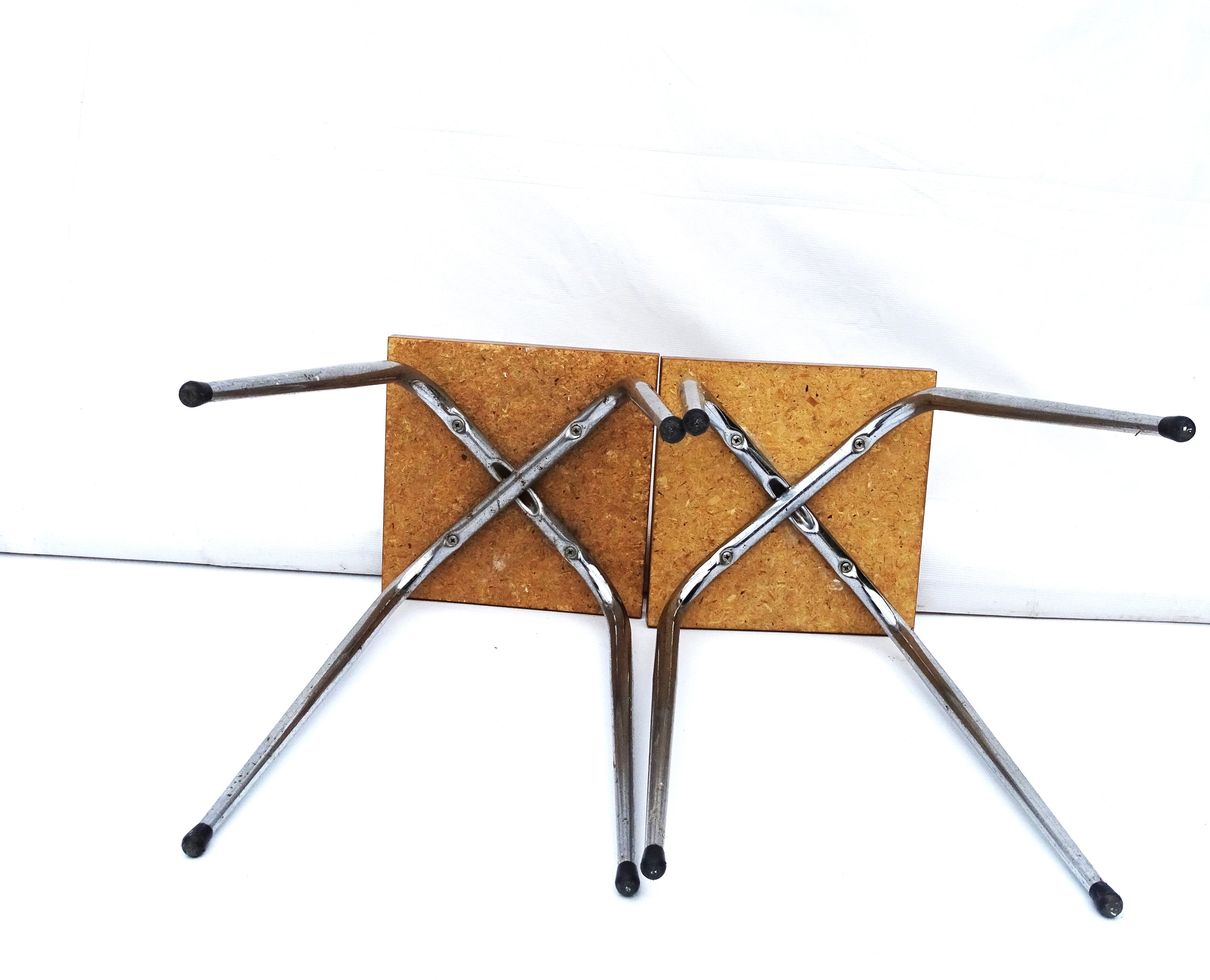 Lot 2 square stools