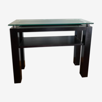 Wooden and glass console