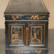 Bureau Chinois Chinoiserie 19ème Siècle Cuir Napoléonien