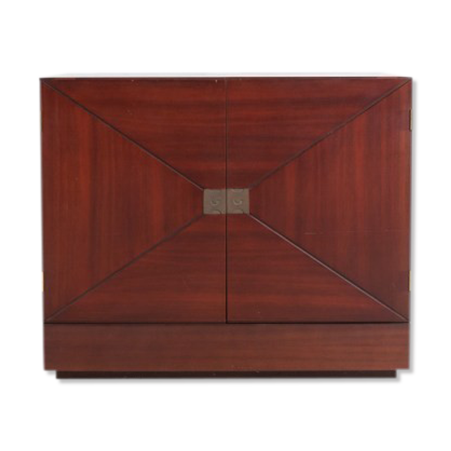 Vintage bar cabinet with brass markings