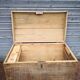 Antique chest, vintage wooden trunk