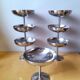 Set of ice cream or dessert bowls in stainless steel.